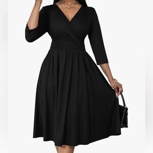 A-Line cocktail wrap dress